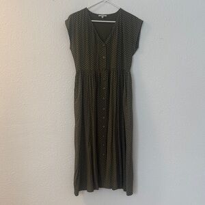 Green Dotted Maxi Dress